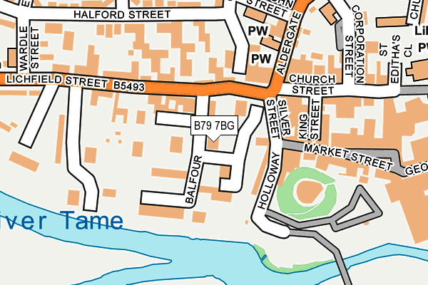 B79 7BG map - OS OpenMap – Local (Ordnance Survey)