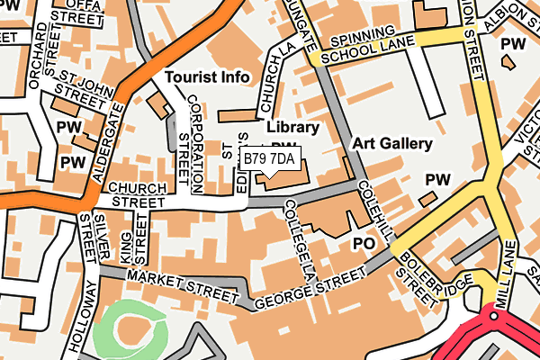 B79 7DA map - OS OpenMap – Local (Ordnance Survey)