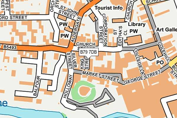 B79 7DB map - OS OpenMap – Local (Ordnance Survey)