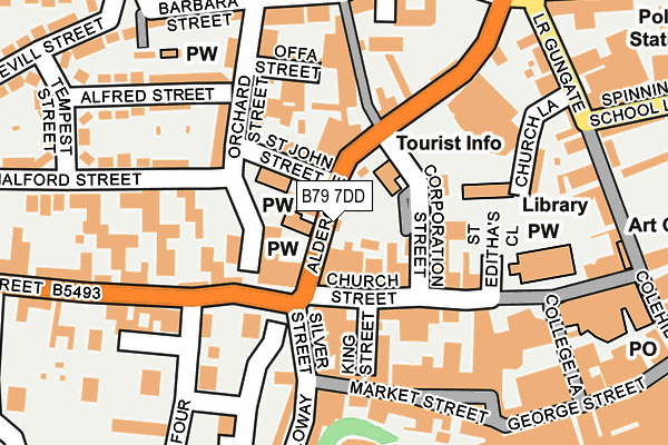 B79 7DD map - OS OpenMap – Local (Ordnance Survey)