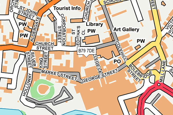 B79 7DE map - OS OpenMap – Local (Ordnance Survey)