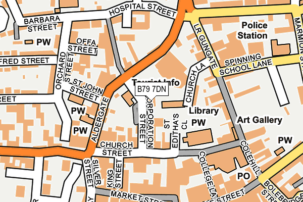 B79 7DN map - OS OpenMap – Local (Ordnance Survey)