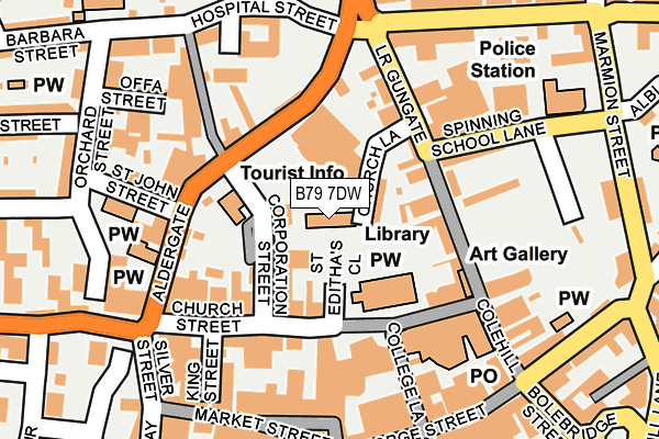 B79 7DW map - OS OpenMap – Local (Ordnance Survey)