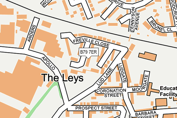 B79 7ER map - OS OpenMap – Local (Ordnance Survey)