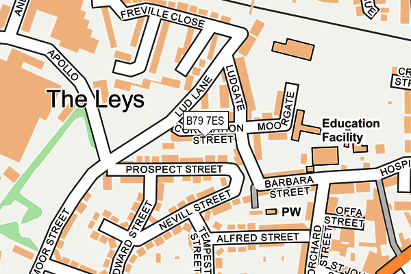B79 7ES map - OS OpenMap – Local (Ordnance Survey)