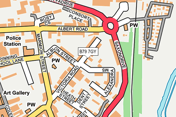 B79 7GY map - OS OpenMap – Local (Ordnance Survey)