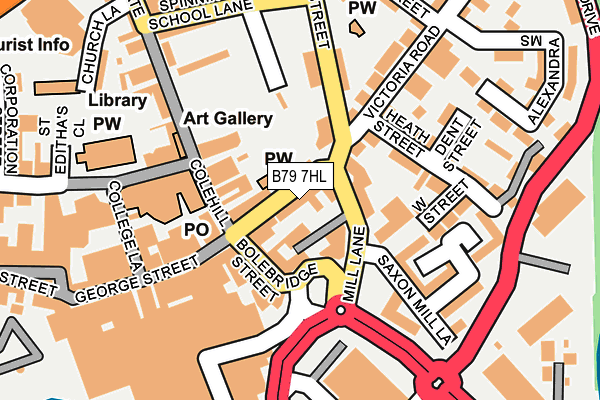B79 7HL map - OS OpenMap – Local (Ordnance Survey)