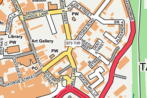 B79 7HR map - OS OpenMap – Local (Ordnance Survey)