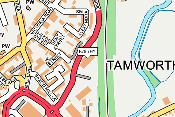 B79 7HY map - OS OpenMap – Local (Ordnance Survey)