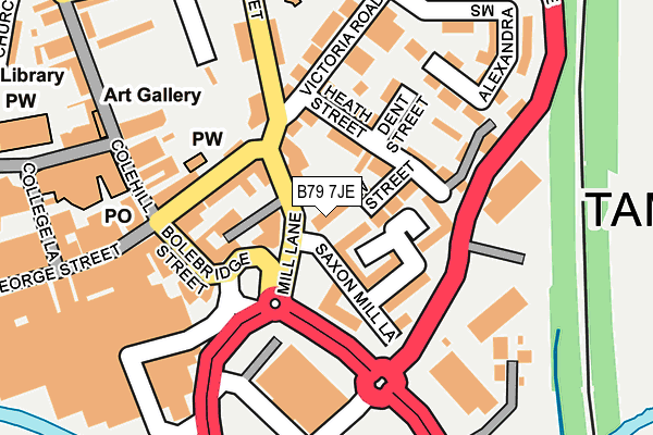 B79 7JE map - OS OpenMap – Local (Ordnance Survey)