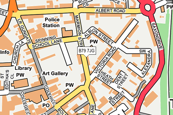 B79 7JG map - OS OpenMap – Local (Ordnance Survey)