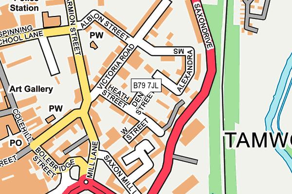 B79 7JL map - OS OpenMap – Local (Ordnance Survey)