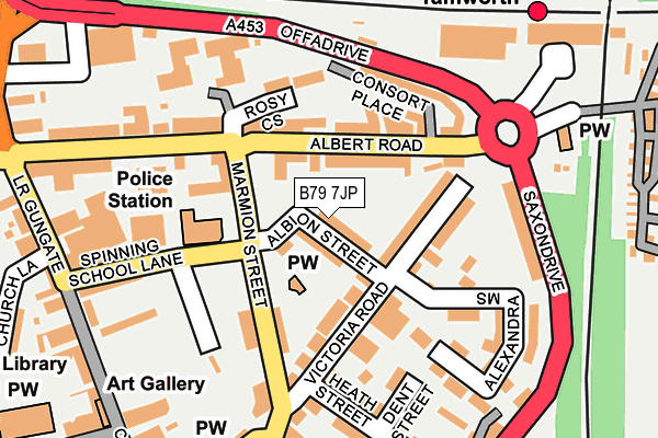 B79 7JP map - OS OpenMap – Local (Ordnance Survey)