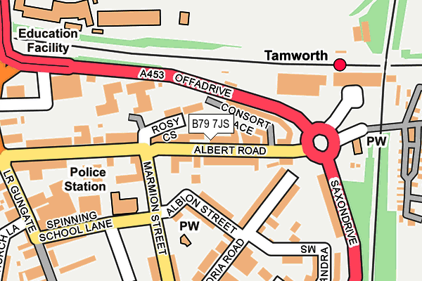 B79 7JS map - OS OpenMap – Local (Ordnance Survey)