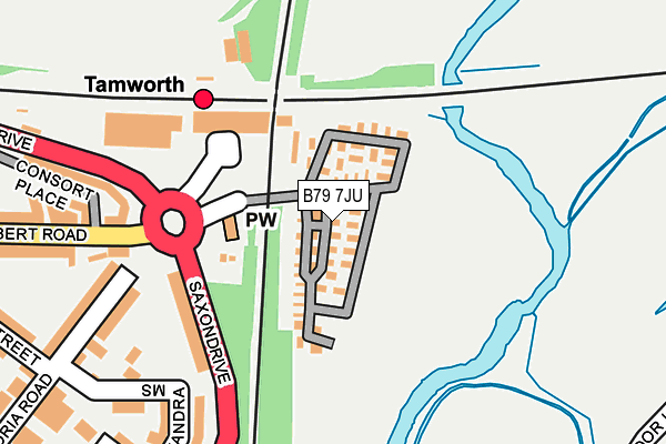 B79 7JU map - OS OpenMap – Local (Ordnance Survey)