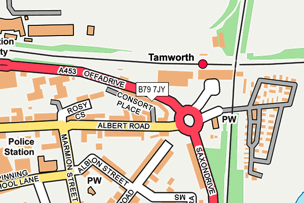 B79 7JY map - OS OpenMap – Local (Ordnance Survey)