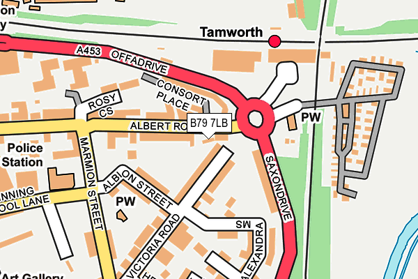 B79 7LB map - OS OpenMap – Local (Ordnance Survey)