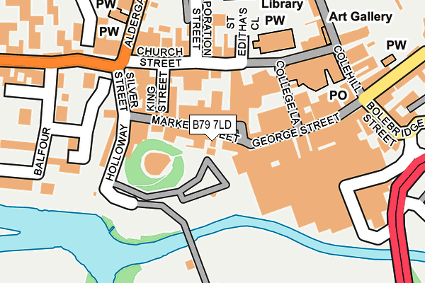 B79 7LD map - OS OpenMap – Local (Ordnance Survey)