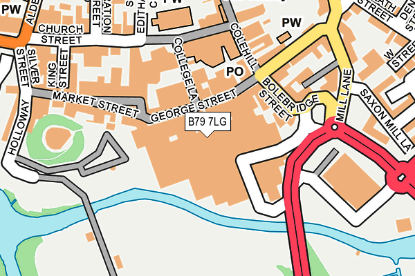 B79 7LG map - OS OpenMap – Local (Ordnance Survey)