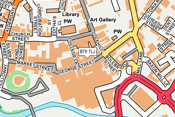 B79 7LJ map - OS OpenMap – Local (Ordnance Survey)