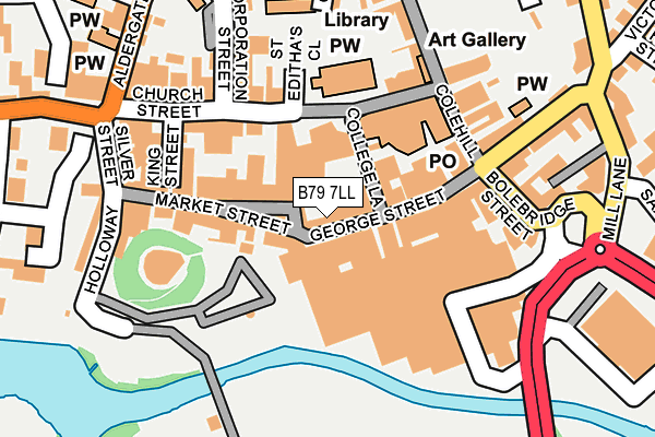 B79 7LL map - OS OpenMap – Local (Ordnance Survey)
