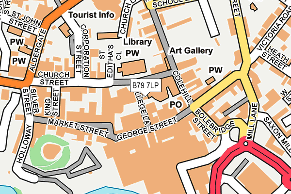 B79 7LP map - OS OpenMap – Local (Ordnance Survey)
