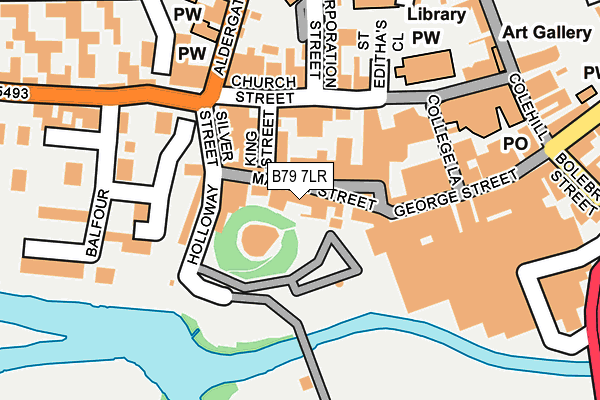 B79 7LR map - OS OpenMap – Local (Ordnance Survey)