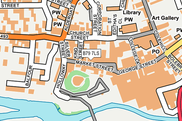 B79 7LS map - OS OpenMap – Local (Ordnance Survey)