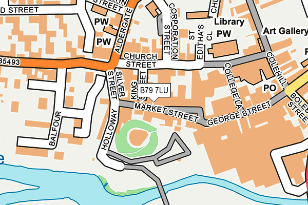 B79 7LU map - OS OpenMap – Local (Ordnance Survey)