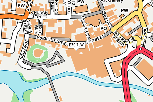 B79 7LW map - OS OpenMap – Local (Ordnance Survey)
