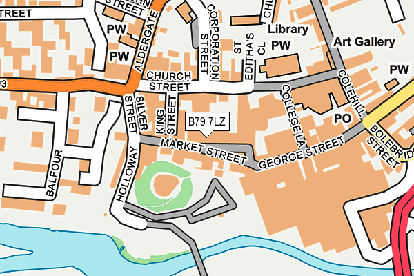B79 7LZ map - OS OpenMap – Local (Ordnance Survey)