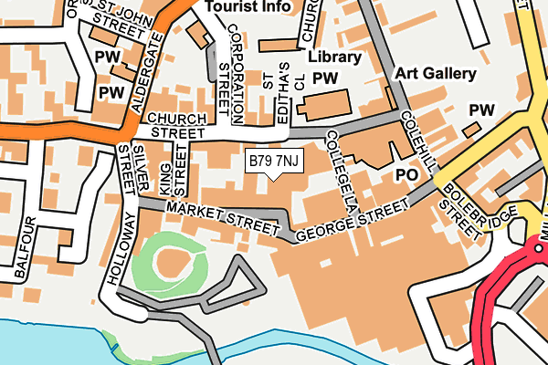 B79 7NJ map - OS OpenMap – Local (Ordnance Survey)