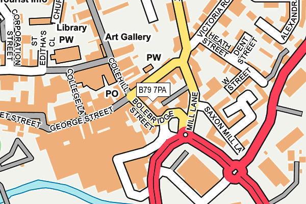 B79 7PA map - OS OpenMap – Local (Ordnance Survey)