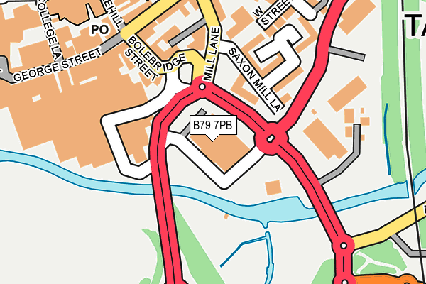 B79 7PB map - OS OpenMap – Local (Ordnance Survey)