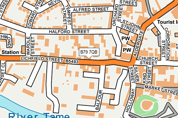 B79 7QB map - OS OpenMap – Local (Ordnance Survey)