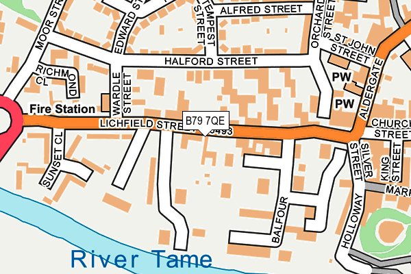 B79 7QE map - OS OpenMap – Local (Ordnance Survey)