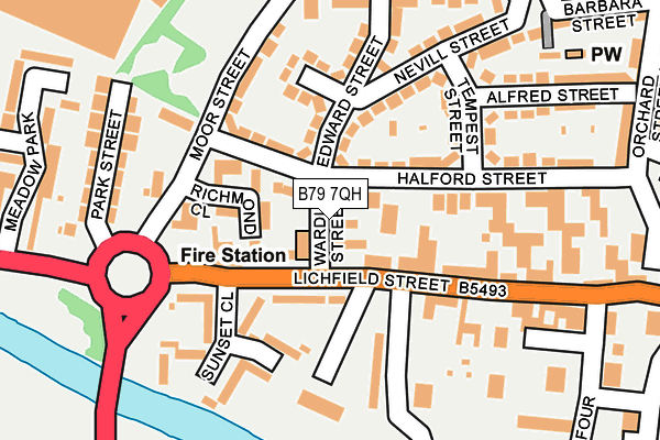 B79 7QH map - OS OpenMap – Local (Ordnance Survey)