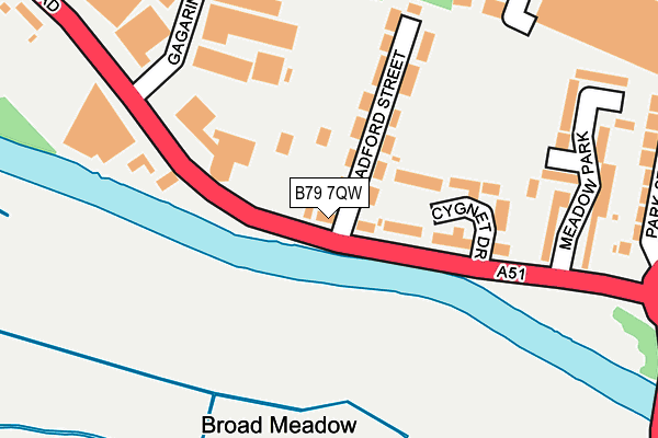B79 7QW map - OS OpenMap – Local (Ordnance Survey)