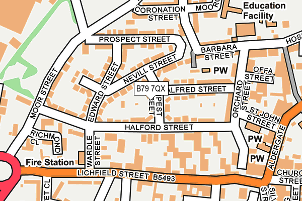 B79 7QX map - OS OpenMap – Local (Ordnance Survey)