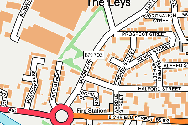 B79 7QZ map - OS OpenMap – Local (Ordnance Survey)