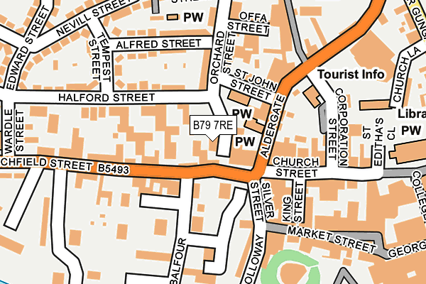 B79 7RE map - OS OpenMap – Local (Ordnance Survey)