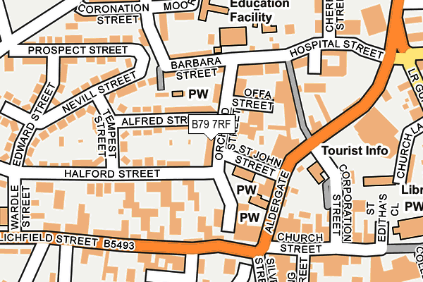 B79 7RF map - OS OpenMap – Local (Ordnance Survey)