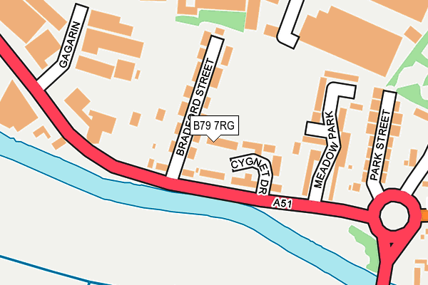 B79 7RG map - OS OpenMap – Local (Ordnance Survey)