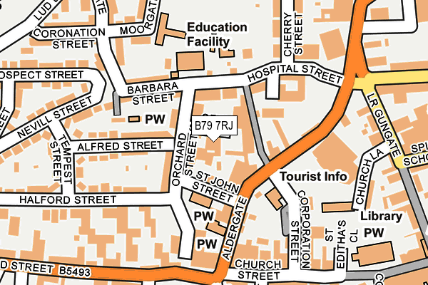 B79 7RJ map - OS OpenMap – Local (Ordnance Survey)