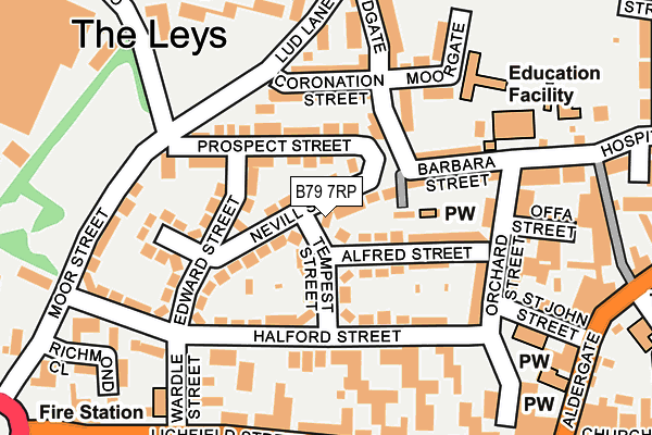 B79 7RP map - OS OpenMap – Local (Ordnance Survey)