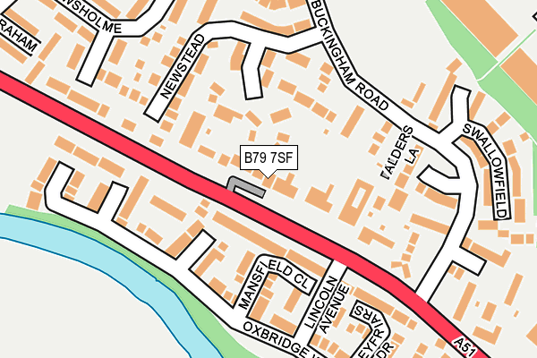 B79 7SF map - OS OpenMap – Local (Ordnance Survey)