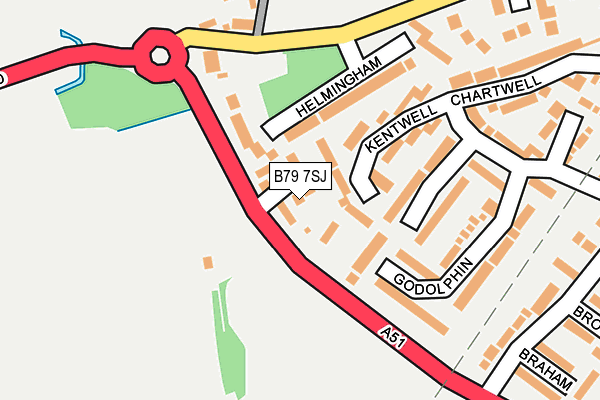 B79 7SJ map - OS OpenMap – Local (Ordnance Survey)
