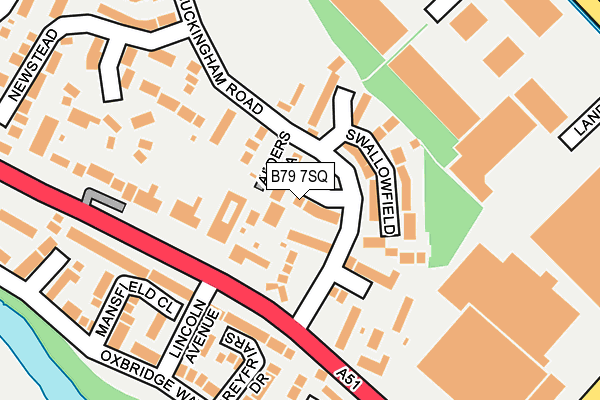 B79 7SQ map - OS OpenMap – Local (Ordnance Survey)