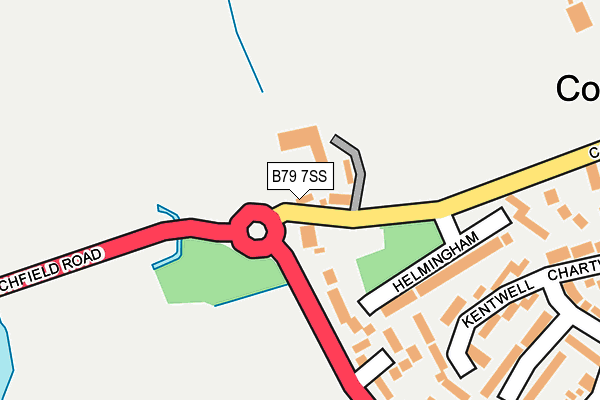 B79 7SS map - OS OpenMap – Local (Ordnance Survey)