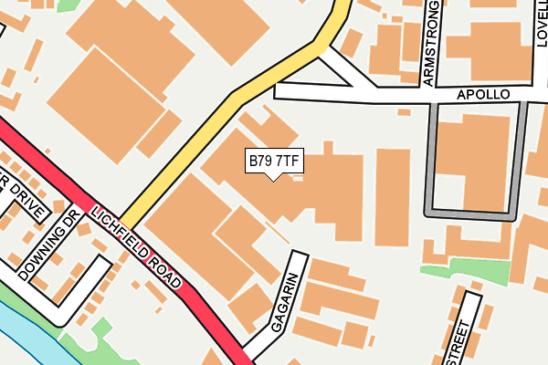 B79 7TF map - OS OpenMap – Local (Ordnance Survey)